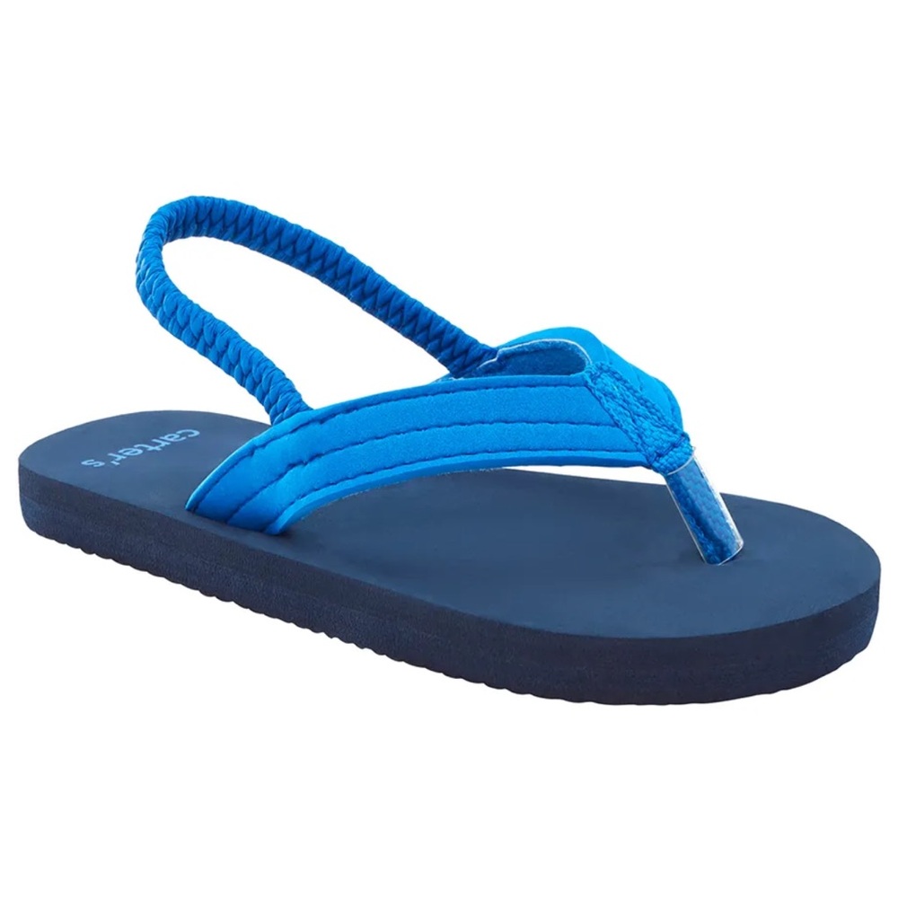 Carter's Navy and Blue Kids Flip Flops Size XS 6-12 months